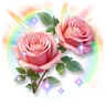 Huge Colorful Sparkling Rose